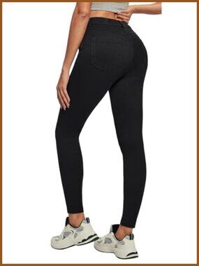 Women's High Rise Pull On Skinny Jeggings Stretch Denim Leggings